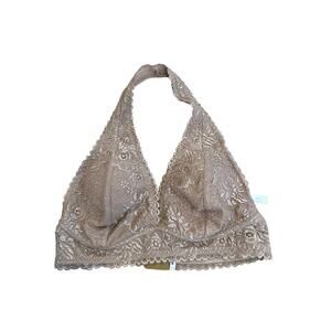 LIsticle Halter Neck Bra Womens Large Beige